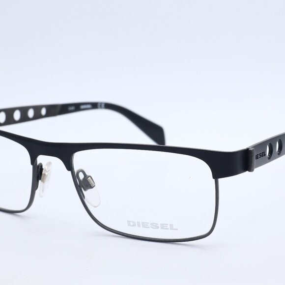 Diesel DL6001U Eyeglasses | LensCrafters DIESEL DL 5114-3 005 Rectangle Matte Black Eyeglasses Clear Lenses 53mm